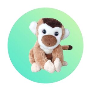 Wal-Mart Monkey Plush, Stuffed Animal, Realistic,Gifts for Kids,Plushie 6in